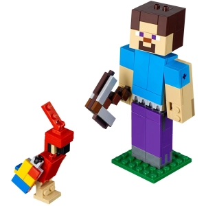 Constructor Lego Steve BigFig with Parrot 21148