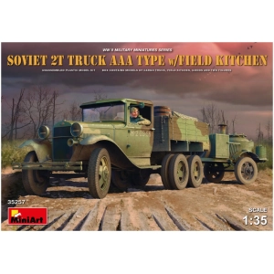 Construir modelo MiniArt Soviet 2 Ton Truck AAA Type w/Field Kitchen (1:35)