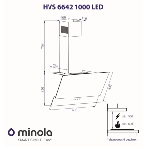 Minola HVS 6642 WH 1000 LED