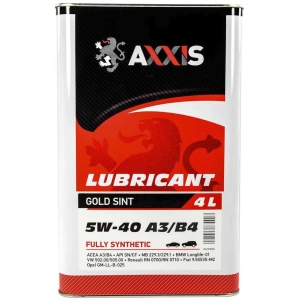 Aceite de motor Axxis Gold Sint 5W-40 A3/B4 4L