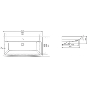 Lavabo CeraStyle Arica 80