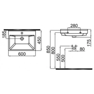 Lavabo Idevit Merkur 0201-5605