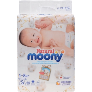 Pañales Moony Natural Diapers S / 60 pcs