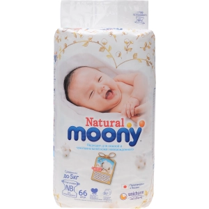 Pañales Moony Natural Diapers NB / 66 pcs