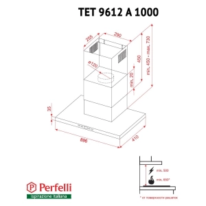 Perfelli TET 9612 A 1000 W LED