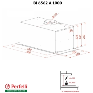 Perfelli BI 6562 A 1000 BL LED Glass