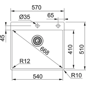 Franke Box BXX 210-54 TL 127.0369.295