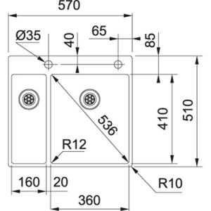 Franke Box BXX 260-36-16 TL 127.0379.889