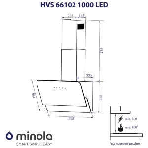 Minola HVS 66102 BL 1000 LED