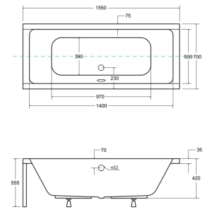 Besco Quadro 155x70