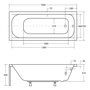 Besco Continea 150x70