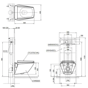 Inodoro TOTO Jewelhex CW682E