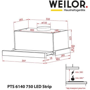 Weilor PTS 6140 WH 750 LED Strip