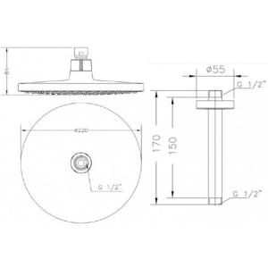 Sistema de ducha Genebre Tau TAU15CIRCLE