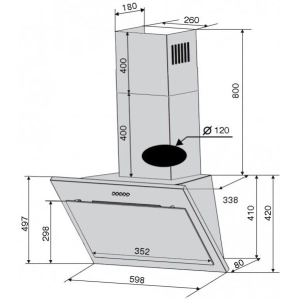 VENTOLUX Verolla 60 BK/X 750 PB