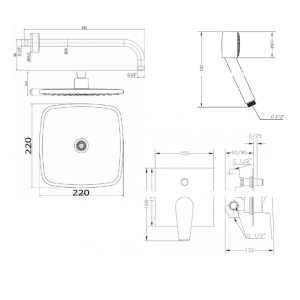 Genebre Klip 02KLIP-SHOWERSET