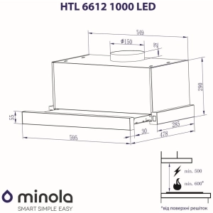 Minola HTL 6612 WH 1000 LED