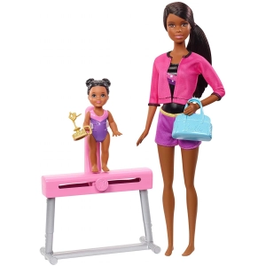 Muñeco Barbie Gymnastics Coach FXP40