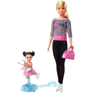 Muñeco Barbie Ice-Skating Coach FXP38