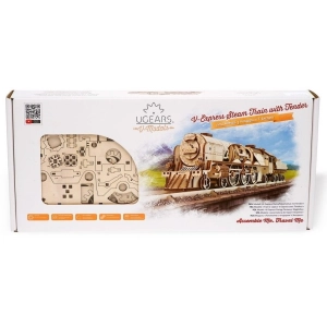 UGears V-Express Steam Train with Tender