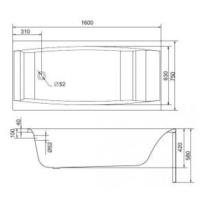 Cersanit Virgo 160x75