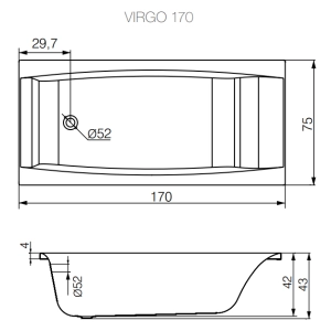 Cersanit Virgo 170x75