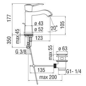 Nobili Rubinetterie Sofi SI98118-1-CR