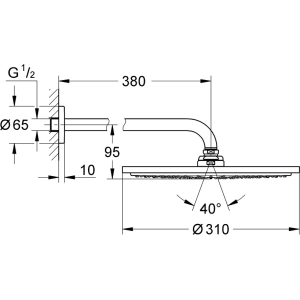 Grohe Rainshower Cosmopolitan 310 26056000