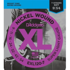 Cuerdas DAddario XL Nickel Wound 7-String 9-54