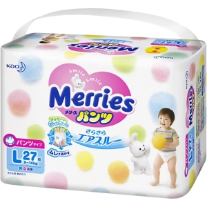 Pañales Merries Pants L / 27 pcs