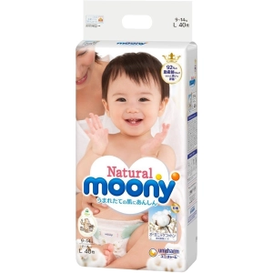 Pañales Moony Natural Diapers L / 40 pcs