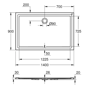 Grohe 39307000 140x90