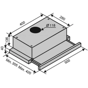 VENTOLUX Garda 50 BK 700 Slim