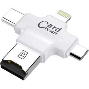 Lector de tarjetas / USB-concentrador Coteetci 4 in 1 Card Reader