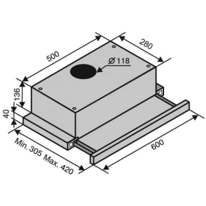 VENTOLUX Garda 60 BK 700 Slim