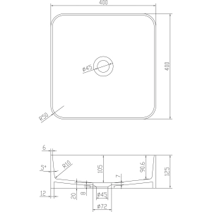 Lavabo Volle Solid Surface 13-40-210