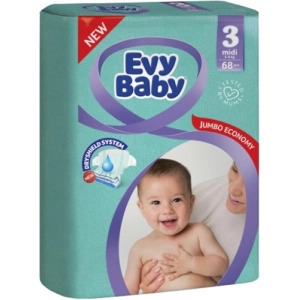 Pañales Evy Baby Diapers 3 / 68 pcs