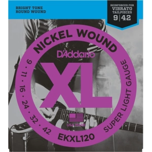 Cadenas DAddario XL Nickel Wound Reinforced 9-42