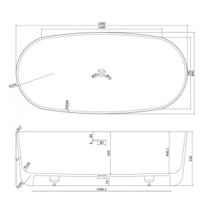 Volle Solid Surface O 168x80