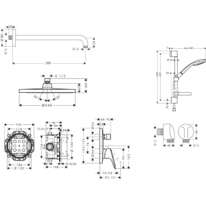 Sistema de ducha Hansgrohe Logis 71405111