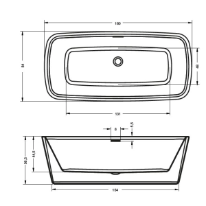 Bañera RIHO Admire 180x84