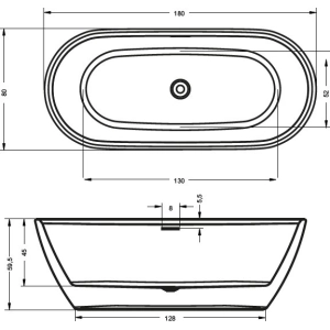 Bañera RIHO Inspire 180x80