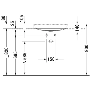 Lavabo Duravit DuraSquare 235560