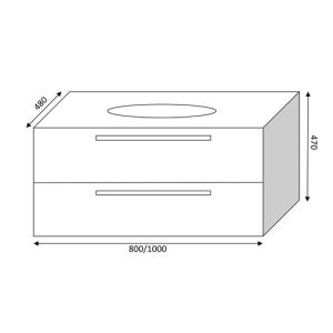 Mueble bajo lavabo Marsan Oscar 80