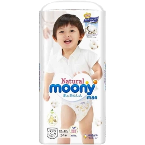 Pañales Moony Natural Pants XL / 34 pcs