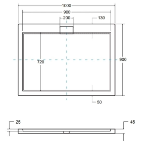 Plato de ducha Besco Axim 100x90