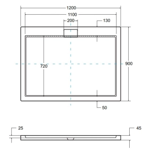 Plato de ducha Besco Axim 120x90