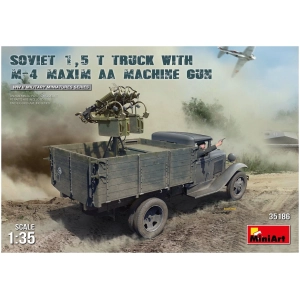 Maqueta MiniArt Soviet 1.5T Truck with M-4 Maxim AA Machine Gun (1:35)