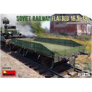 Modelo de montaje MiniArt Soviet Railway Flatbed 16,5-18T (1:35)