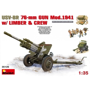 Modelo de montaje MiniArt USV-BR 76-mm Gun Mod.1941 (1:35)